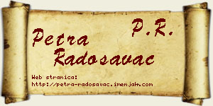 Petra Radosavac vizit kartica